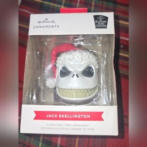 NEW Hallmark Jack Skellington Ornament with Red Santa HatEW